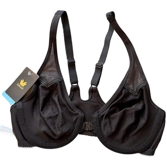 NEW WACOAL MACY’S Black Racerback Underwire Front Close Bra Size 32C - Picture 4 of 7